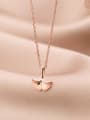 thumb 925 Sterling Silver smooth Leaf Minimalist  pendant Necklace 0