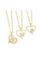thumb Brass Cubic Zirconia  Heart Trend Necklace 0