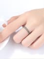 thumb 925 Sterling Silver Fashion double deck Vintage Stackable Ring 1