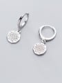 thumb 925 Sterling Silver Fashion diamond simple and irregular Round Huggie Earring 1