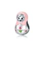 thumb 925 Sterling Silver With  White Gold Plated Cute Russian Doll Pendants charms 0