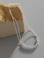 thumb 925 Sterling Silver Minimalist  Bead Double Layer Anklet 3