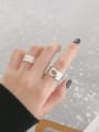 thumb 925 Sterling Silver  Wide cutout Round Minimalist Free Size Band Ring 2