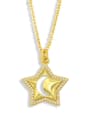 thumb Brass Cubic Zirconia Star Minimalist Necklace 0