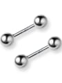 thumb 925 Sterling Silver Bead Round Minimalist Stud Earring 3