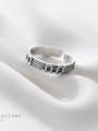 thumb 925 Sterling Silver Round Vintage Musical note Band Ring 1