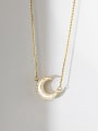 thumb 925 Sterling Silver Shell Moon Minimalist Necklace 0
