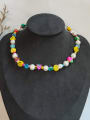 thumb Freshwater Pearl Multi Color Polymer Clay Smiley Bohemia Necklace 3