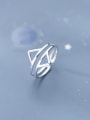thumb 925 Sterling Silver Hollow   Triangle Minimalist Stackable Ring 1