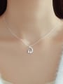 thumb 925 Sterling Silver Cubic Zirconia Moon Dainty Necklace 1