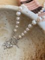 thumb 925 Sterling Silver Imitation Pearl Butterfly Vintage Necklace 2