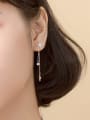 thumb 925 Sterling Silver Cubic Zirconia  Star tassel Minimalist Threader Earring 3