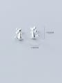 thumb 925 Sterling Silver With Platinum Plated Minimalist Mouse Stud Earrings 2