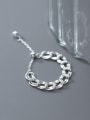 thumb 925 Sterling Silver Hollow Geometric Chain Minimalist Band Ring 1