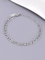 thumb Titanium Steel Geometric Chain Minimalist Link Bracelet 0