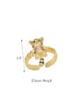 thumb Brass Cubic Zirconia Snake Tiger Vintage Band Ring 4