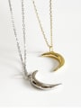 thumb Sterling silver moon design gold necklace 0