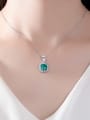 thumb 925 Sterling Silver Cubic Zirconia Geometric Trend Necklace 1