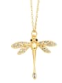 thumb Brass Cubic Zirconia Butterfly Hip Hop Necklace 3