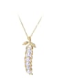 thumb Brass Freshwater Pearl Irregular Artisan pea Pendant Necklace 0