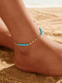 thumb 925 Sterling Silver Turquoise  Geometric Vintage   Anklet 1