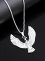 thumb Stainless steel  Chain Alloy Pendant Rhinestone Eagle Hip Hop Long Strand Necklace 0