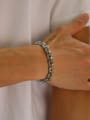thumb Stainless steel Geometric  Chain Hip Hop Link Bracelet 1