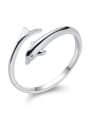 thumb 925 Sterling Silver Dolphin Minimalist Free Size Ring 3