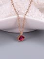 thumb Titanium Crystal Red Necklace 1