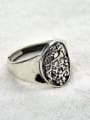 thumb Vintage Sterling Silver With Platinum Plated Vintage Round Free Size Rings 2