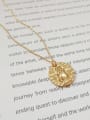 thumb 925 sterling silver gold head Coin Pendant Necklace 0