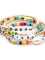 thumb Stainless steel MGB  Bead Multi Color Letter Bohemia Stretch Bracelet 0