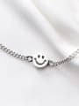 thumb 925 Sterling Silver Face Vintage Smiley pendant Necklace 1