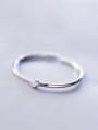 thumb 925 Sterling Silver Minimalist Smooth  Round Free Size Ring 3