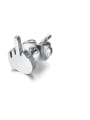 thumb Stainless steel Irregular Minimalist palm Stud Earring 4