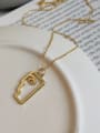 thumb 925 Sterling Silver Face contour Necklace 0