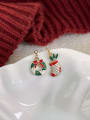 thumb Alloy Enamel Christmas Seris Cute Stud Earring 2