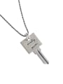 thumb 925 Sterling Silver  Vintage Key pendant Necklace 4