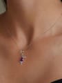 thumb 925 Sterling Silver Cubic Zirconia Bird Dainty Necklace 1