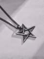 thumb Stainless steel Pentagram Hip Hop Necklace 0