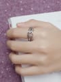 thumb Vintage  Sterling Silver With Platinum Plated Fashion Smiley Free Size Rings 1