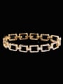 thumb Brass Cubic Zirconia Hollow Geometric Luxury Bracelet 0