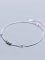 thumb 925 Sterling Silver Minimalist   Round  Bead Anklet 1