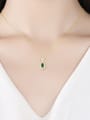 thumb 925 Sterling Silver Cubic Zirconia Water Drop Dainty Necklace 1