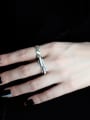 thumb 925 Sterling Silver Triangle Vintage Band Ring 2