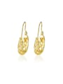 thumb 925 Sterling Silver With Gold Plated Simplistic Hollow Geometric Clip On Earrings 0