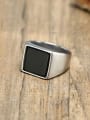 thumb Stainless steel Acrylic Geometric Vintage Band Ring 1