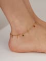 thumb Stainless steel Cubic Zirconia Geometric Minimalist  Anklet 1