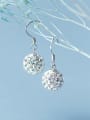 thumb 925 sterling silver fashion style micro set with diamond Ball Earrings 0