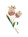 thumb Brass Cubic Zirconia Flower Statement Brooch 0